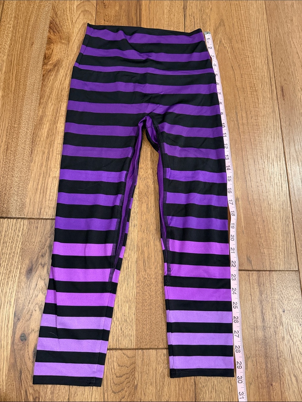 K-DEER Sophia Stripe Leggings Small | Pediatric Cancer Awareness | Made in USA